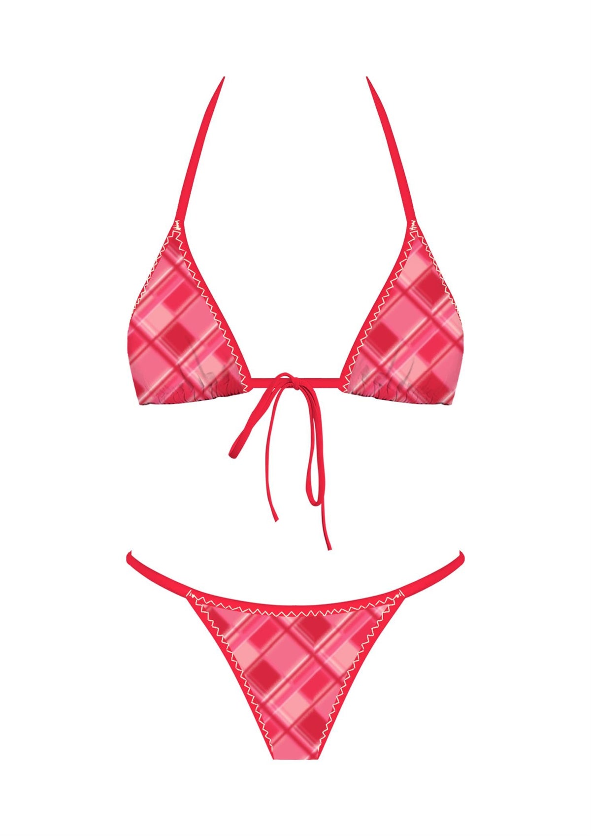 Giovanna Checkered Two Piece Bikini Set