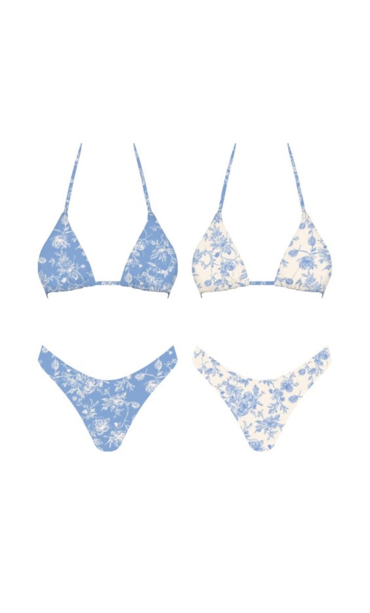 Elana Floral Reversible Two Piece Bikini set