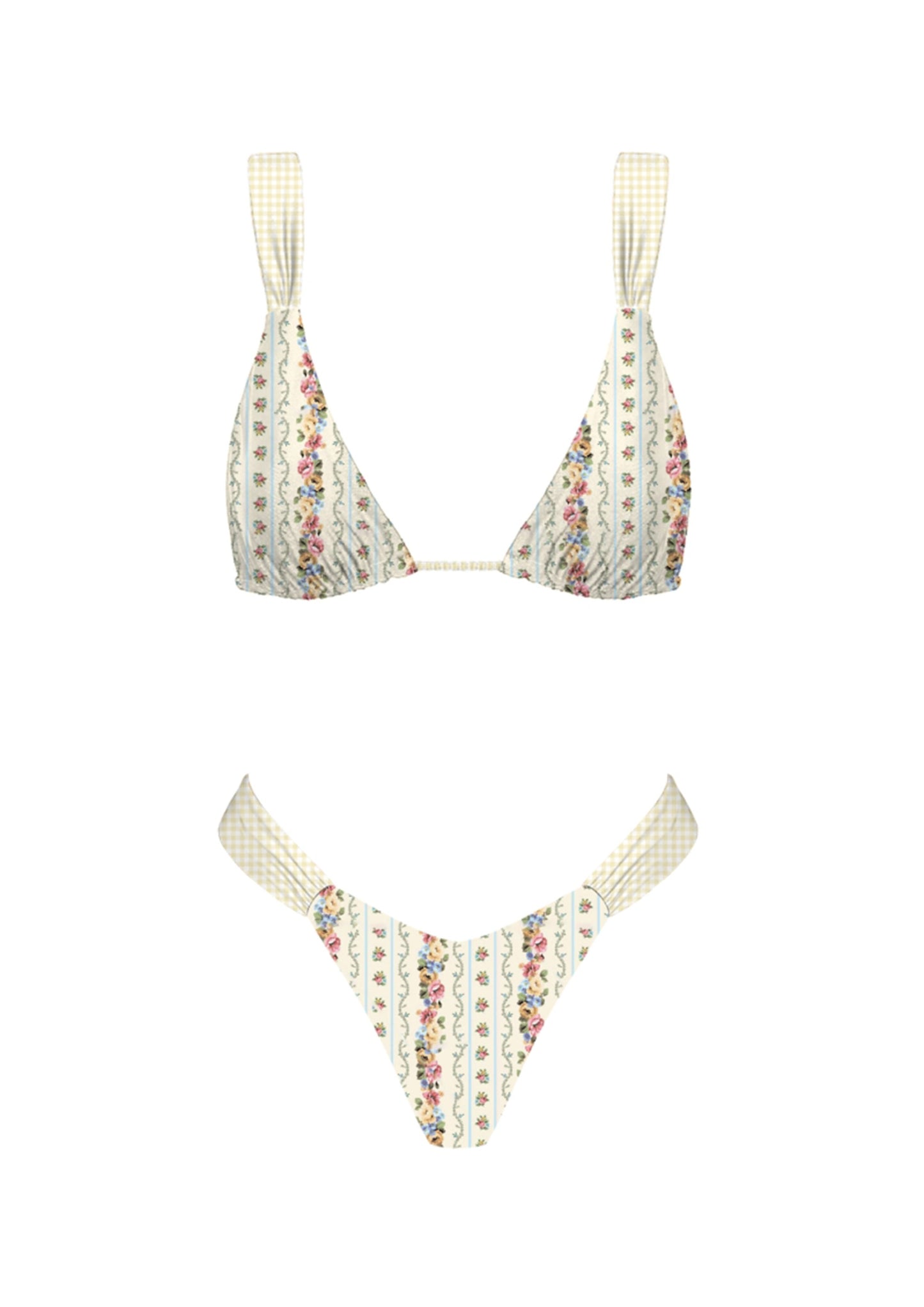 Lila Floral Two Piece Bikini Set