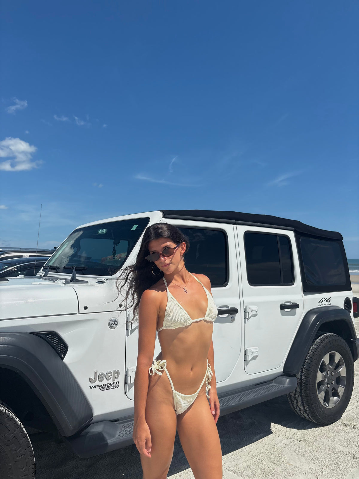 Ivory Knit Two Piece Bikini Set
