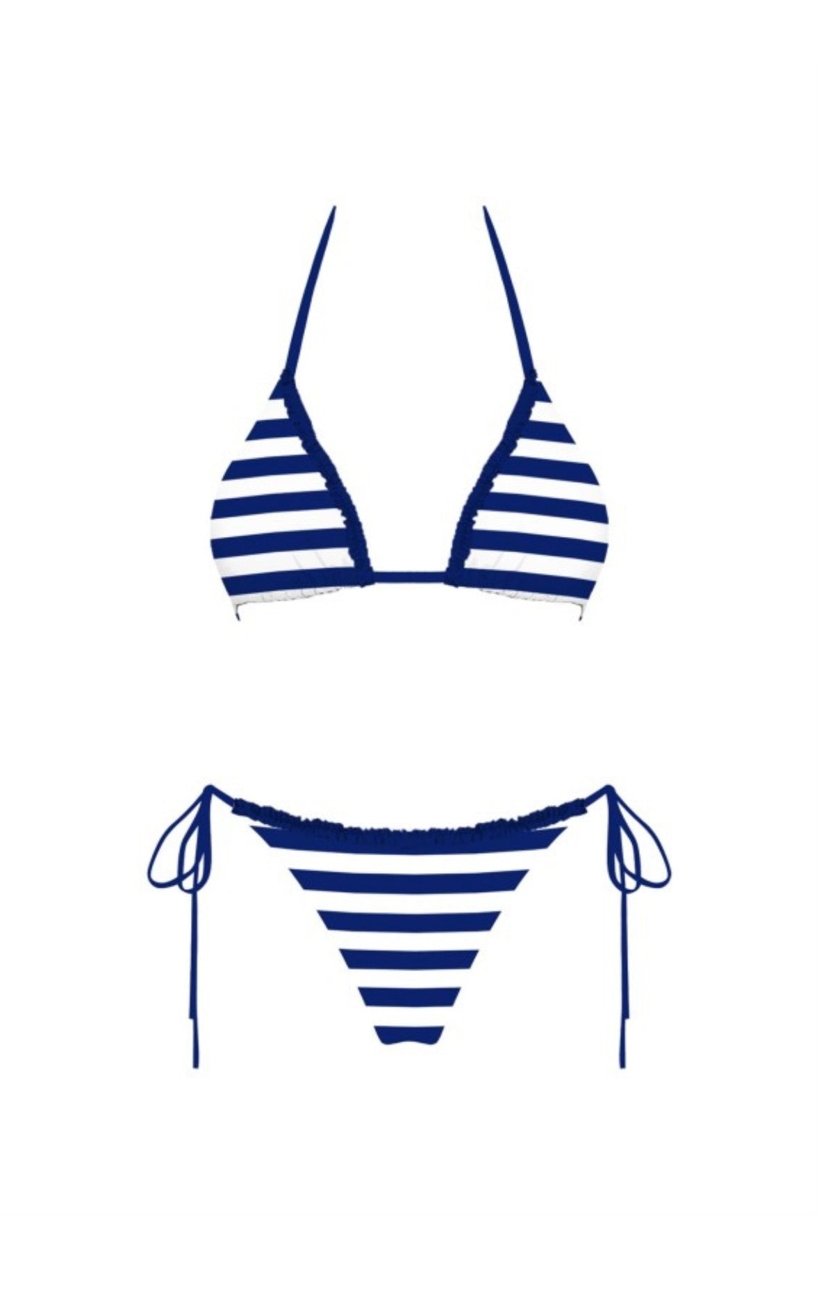 Del Mar Striped Two Piece Bikini Set