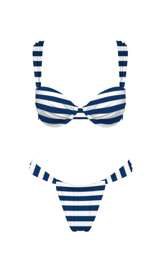 Isla Marina Striped Two Piece Bikini set