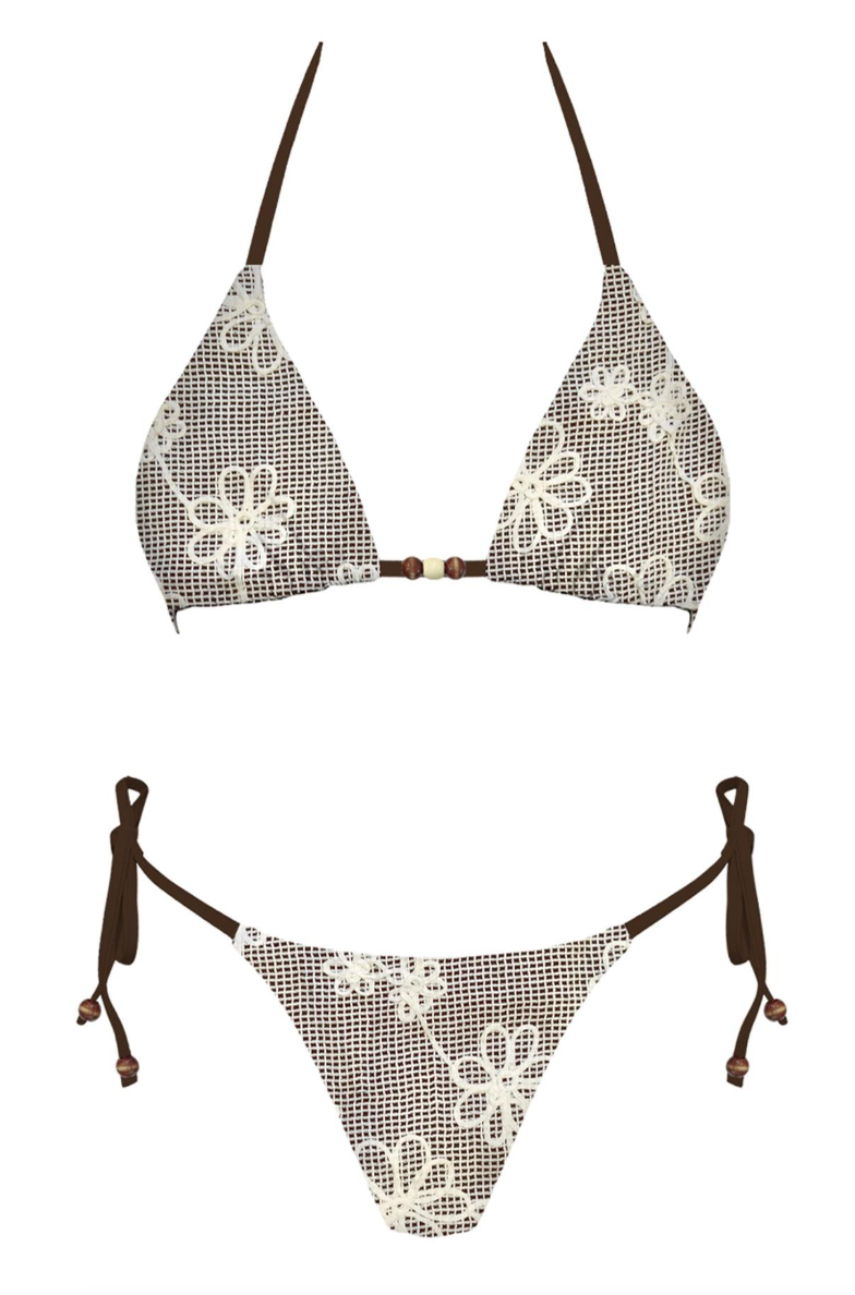 Cocoa Knit Two Piece Bikini Set